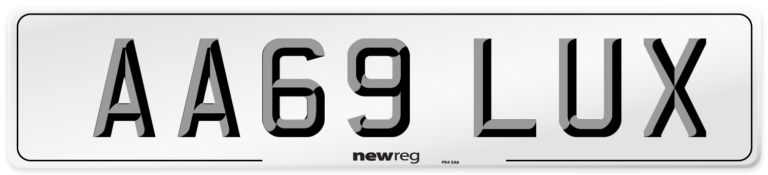 AA69 LUX Number Plate from New Reg